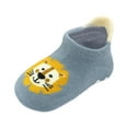 thumbnail image 5 of Zwiiyzr Newborn Baby Non Slip Grip Socks Barefoot Shoes First Walkers Toddler Boys Girls Keep Warm Kids Soft Dispensing Indoor Socks for 0-5 Years Blue, 5 of 5