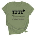 thumbnail image 2 of QIPOPIQ T-Shirt Graphique à Manches Courtes Imprimé Lettres Décontracté Col Rond pour Femmes Été Liquidation, 2 of 4