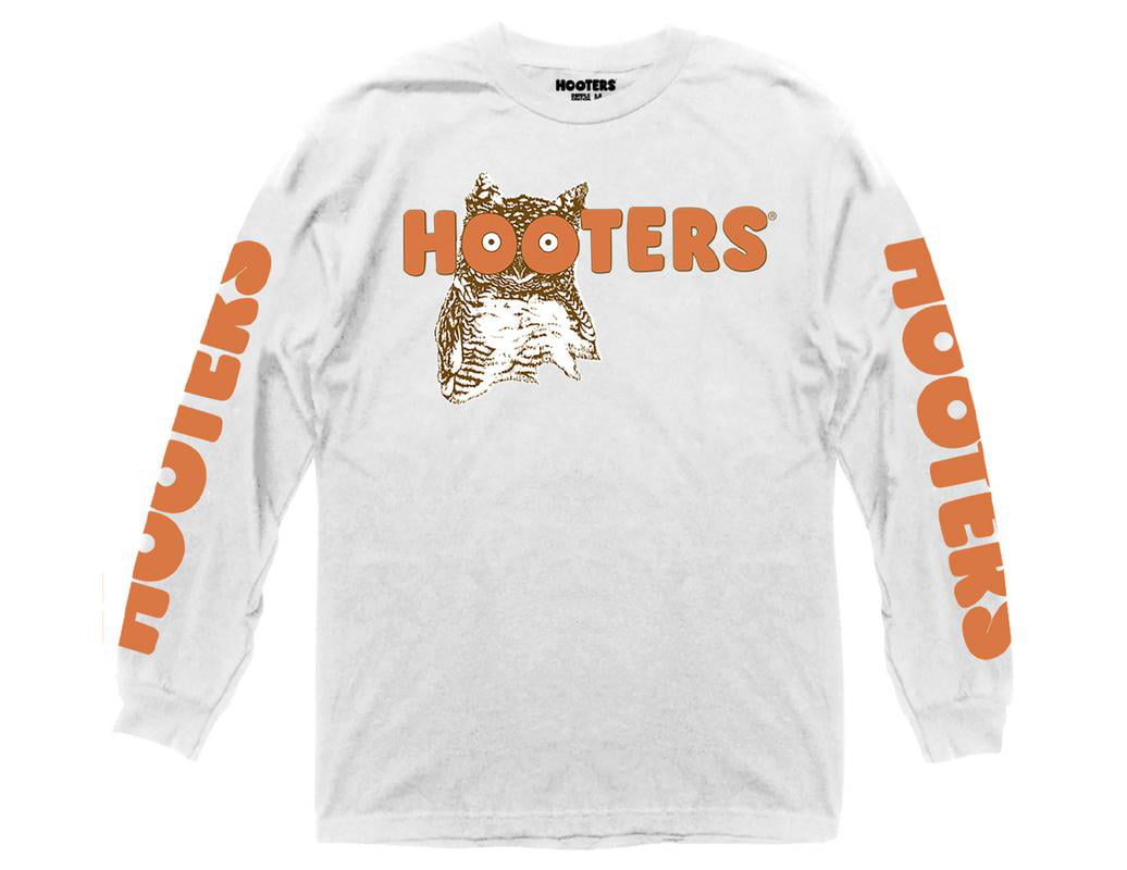 Ripple Junction Hooters Adult Unisex Throwback Logo Light Weight 100% Cotton Crew T-Shirt