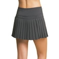 thumbnail image 3 of Love Tree Women's Juniors High Waist Active Pleated Skort Tennis Skirt (Coal Gray, Small), 3 of 4
