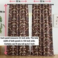 thumbnail image 2 of THD Florencia Floral & Birds Patterned Window Back Tab Rod Pocket Curtains Bedroom - Light Blocking Darkening Window Panels, Set of 2, 2 of 8