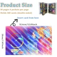 thumbnail image 2 of Trading Card Binder, 4-Pocket Album Book Holder, Fits for TCG Game 240 Cards-OPA4, 2 of 5