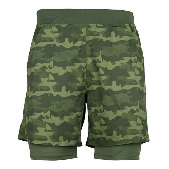 Short Deportivo Wilson para Hombre con Biker Camuflaje a Tono Color Verde Militar Talla EG