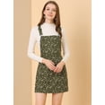 thumbnail image 3 of Vestido Floral Allegra K Mono Correa Ajustable Falda de Tirantes pana para Mujer Verde S, 3 of 6