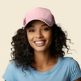 thumbnail image 5 of DALIX Trucker Cap Mesh Hat with Solid Colors and Adjustable Strap and Small Braid in Light Pink, 5 of 6