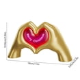 thumbnail image 3 of COM1950s Valentine's Day Decorations Light up Resin Figurine, Heart Hand Sign Shape with Lettering, Romantic Glow for Home Shelf Tabletop Centerpiece, 3 of 7