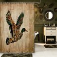 thumbnail image 2 of Manfei Rustic Animal Mallard Shower Curtain 72Wx72L,Farmhouse Bird Bathroom Curtain, 2 of 5