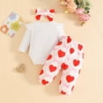 thumbnail image 4 of CAUYDY 0 3 6 9 Months 1T 2T Baby Girl Cute Clothes Set Newborn Girls Long Sleeved Bodysuit Infant Fall Winter Romper Toddler Outfits Sizes 0-3 Months,Red, 4 of 9