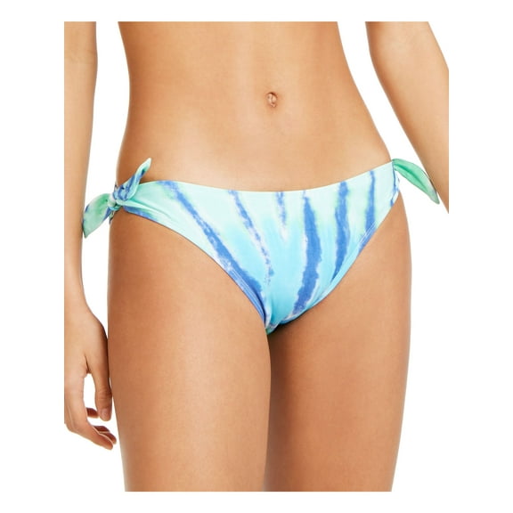 TOMMY HILFIGER Women's Green Tie Dye Stretch Lined Bikini Side Tie Moderate Coverage Hipster Swimsuit Bottom XL