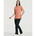 thumbnail image 6 of Real Essentials 5 Pack: Women's Short Sleeve Active Workout T-Shirts - Dry Fit Gym Tops with Split Hem (Plus Sizes), 6 of 7