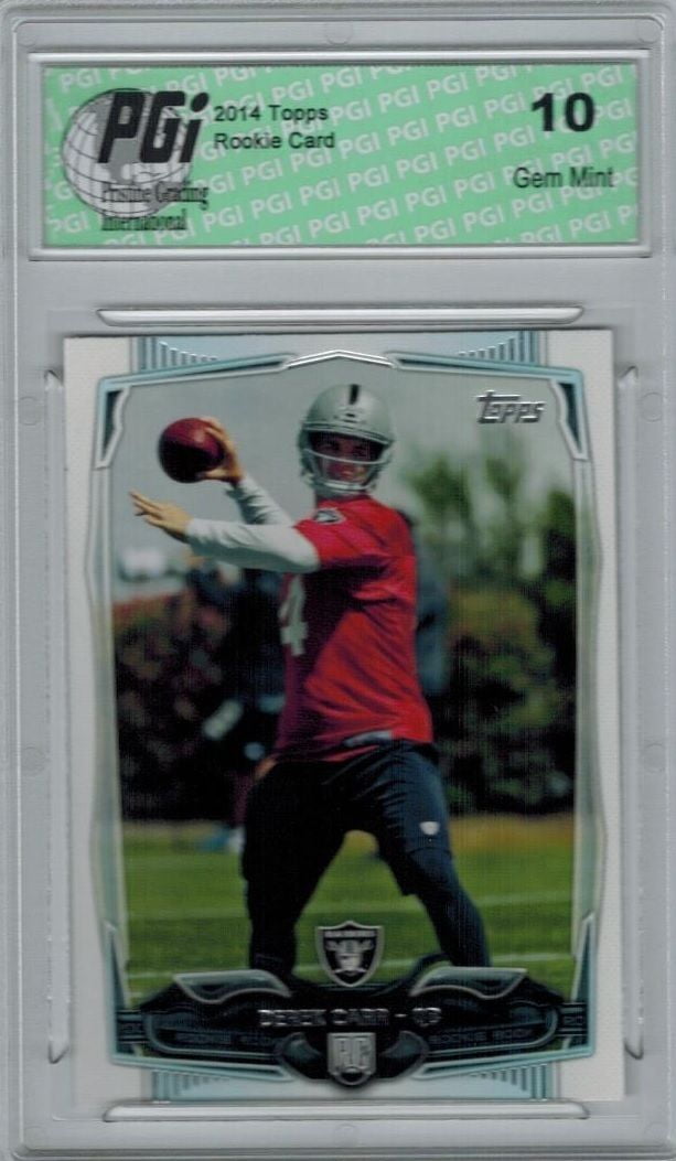 Derek Carr 2014 Topps Mega Chrome #5 Las Vegas Raiders Rookie Card PGI 10