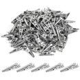 thumbnail image 1 of 100PCS 1.06IN / 27mm Mini Metal Alligator Clips, Crocodile Clamps Silver Tone Nickel Plated Test Li, 1 of 5