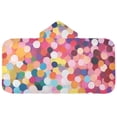 thumbnail image 5 of Yayeee Kids Hooded Towels Toddler Soft Absorbent Beach Bathing Wrap 50" x 23.5", Black Colorful Circles, 5 of 5