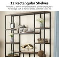 thumbnail image 6 of TribeSigns Bookshelf, Industrial 12-Open Shelf Etagere Bookcase, Rustic Vintage Book Shelves Display Shelf Storage Organizer for Home Office, 6 of 7