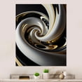 thumbnail image 2 of Designart Gold Black And White Stained Glass III Canvas Wall Art, 2 of 5
