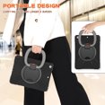 thumbnail image 4 of For iPad 9th/8th/7th Gen 10.2 inch 2021/2020/2019 Case, 360 Rotatable Handle Stand, Shoulder Strap, Drop-Proof Design, Black Gray, 4 of 7