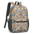 thumbnail image 2 of Highland Cow and Daisy Print 17" Waterproof Oxford School Backpacks for Teens, S-Shape Padded Straps, for School, Travel, Hiking, Camping, 2 of 4
