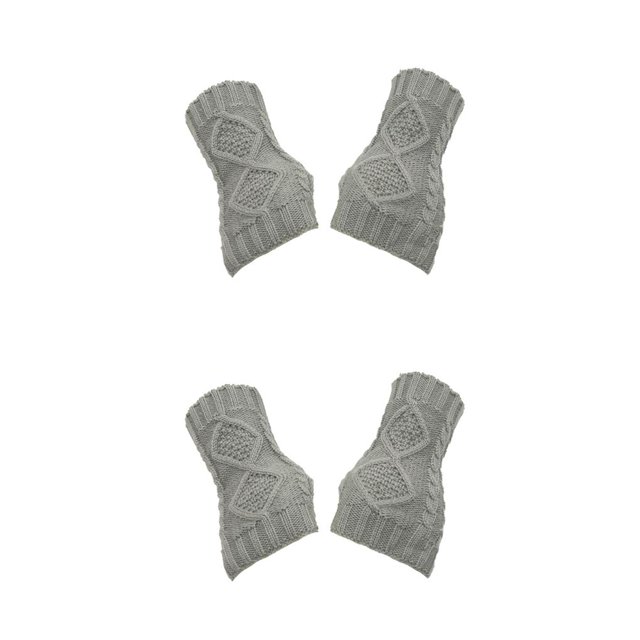 Guardurnaity 1 par de guantes sin dedos, mitones funcionales con orificio para el pulgar, estilo de medio dedo, patrón de rombos, accesorios Type2 NO2