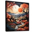 thumbnail image 2 of Designart "Farmhouse euphony Papercut" Landscape & Nature Floater Framed Wall Art Print, 2 of 7
