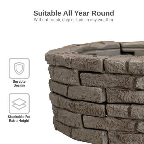 RTS Home Accents Rock Lock Raised Garden Bed End Rock Pack (3x End Rocks and 1x 18-inch Spike)