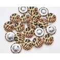 thumbnail image 4 of IBA Indianbeautifulart Orange 2 Holes Canvas Round Buttons For Sewing 1 Inch Leopard & Tiger Animal Skin Printed Handmade Decorative Buttons Pack Of 50, 4 of 7
