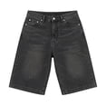 thumbnail image 4 of PBFRDSJ Jean Shorts Womens Mid Rise Stretchy Vintage Denim Shorts Summer Y2K Wide Leg Jorts with Pockets, 4 of 5