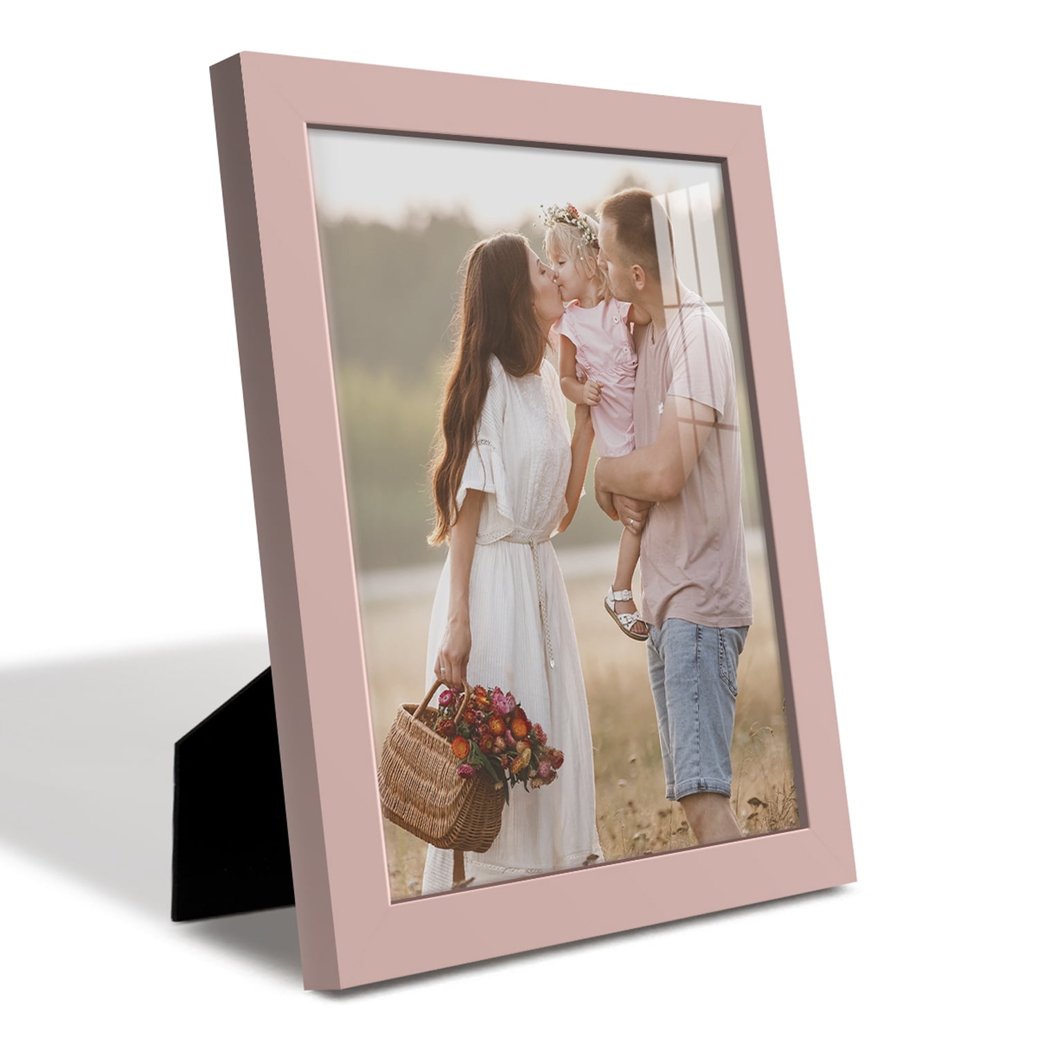 Modern 8 in. x 10 in. Pink Picture Frame (Set of 2)