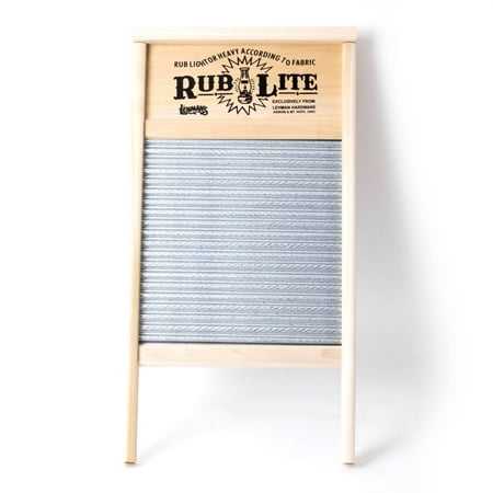 Lehman's Galvanized Steel Manual Washboard, Rub-Lite, Spiral Crimp, for Function, Decor, or Music, 23.75 in x 12.5 in