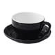 thumbnail image 4 of Taza Latte Art con platillo, taza de café de cerámica, taza de capuchino, juego de taza para latte negro, 4 of 9