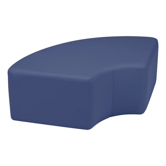 Learniture Shapes Series II Vinyl Soft Seating - Quarter Round (12" High)-Navy Crosshatch