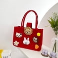 thumbnail image 2 of Sywqhk Bolso De Fieltro Tote Kids Cute Cartoon Top-Handle Daily Shoulder Bag (Rojo) Sywqhk Para estrenar, 2 of 4