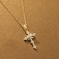 thumbnail image 4 of Ross-Simons 0.25 ct. t.w. Diamond Cross Pendant Necklace in 18kt Gold Over Sterling, Women's, Adult, 4 of 5