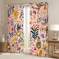 thumbnail image 2 of Feelyou Leaf Plant Blackout Curtains Set of 2 (52x84 Each), Boho Flower Window Curtains, 2 of 6