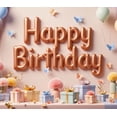 thumbnail image 4 of Floral Design Birthday Banner Decorative Flowers Celebration Banner for Birthday Party Indoor Decoration Event Celebration, 4 of 8