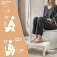 thumbnail image 5 of Toilet Stool Squat Adult,BUSATIA 6.7" Step Stool,Poop Stool Adult, Squatting Toilet Stool for Pooping,Pooping Stool for Bathroom,Toilet Step Stool Foot Stool,Non-Slip Potty Stool,Off White, 5 of 7