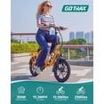 thumbnail image 6 of GOTRAX NEPHELE 16" Electric Bike for Adults, 350W/36V/ 15.5Mph & 25Mile Commuting Folding Adult E-bike, Yellow, 6 of 7