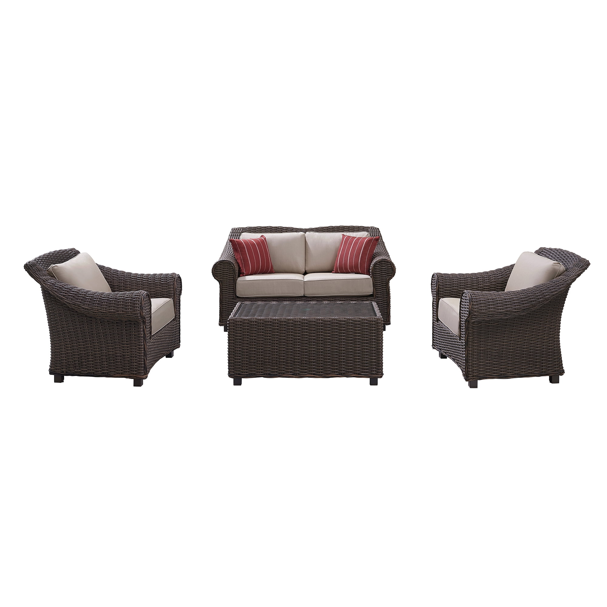 Amazon.com: MARTHA STEWART Hillcrest 3-Piece Wood Frame Patio Sectional  Set, Solid Grey Dark : Patio, Lawn & Garden