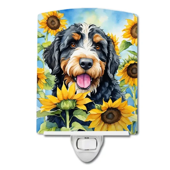 Bernedoodle Ceramic Night Light