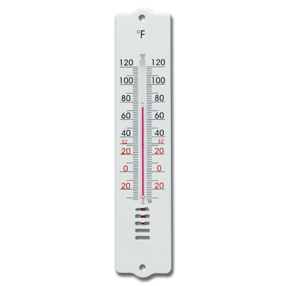 Wall Thermometer 8 inch White Plastic