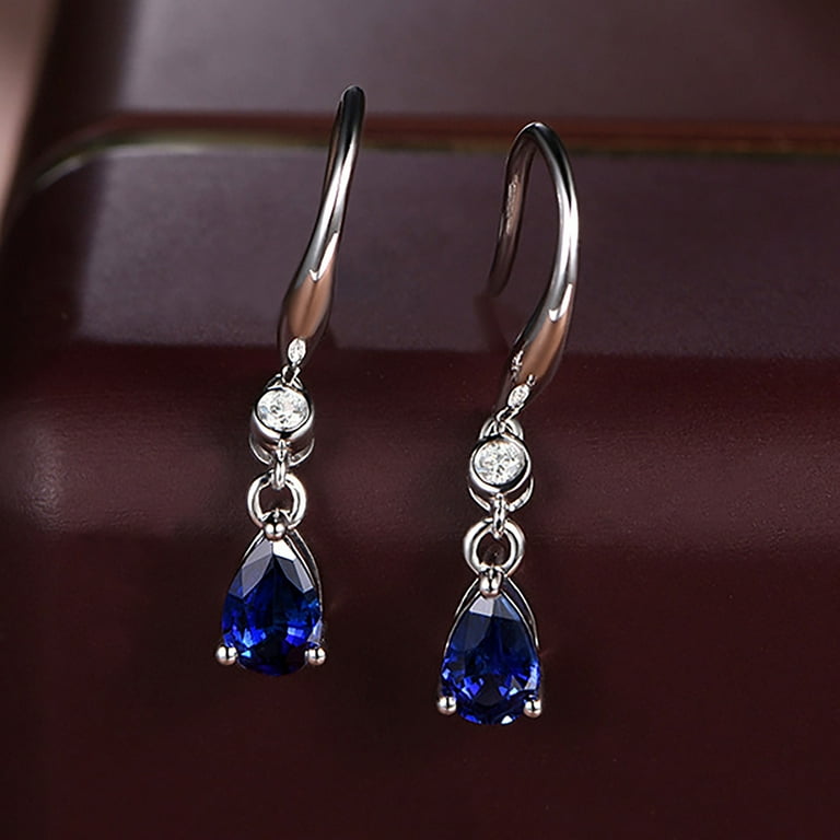 KI-8jcuD Earrings Silver Stud Fashion Diamond Gem Drop