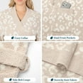 thumbnail image 3 of PAVILIA Premium Womens Plush Robe, Super Soft Fuzzy Bathrobe, Cozy Spa Robe with Pockets for Women, S/M, Beige Cheetah, 3 of 8