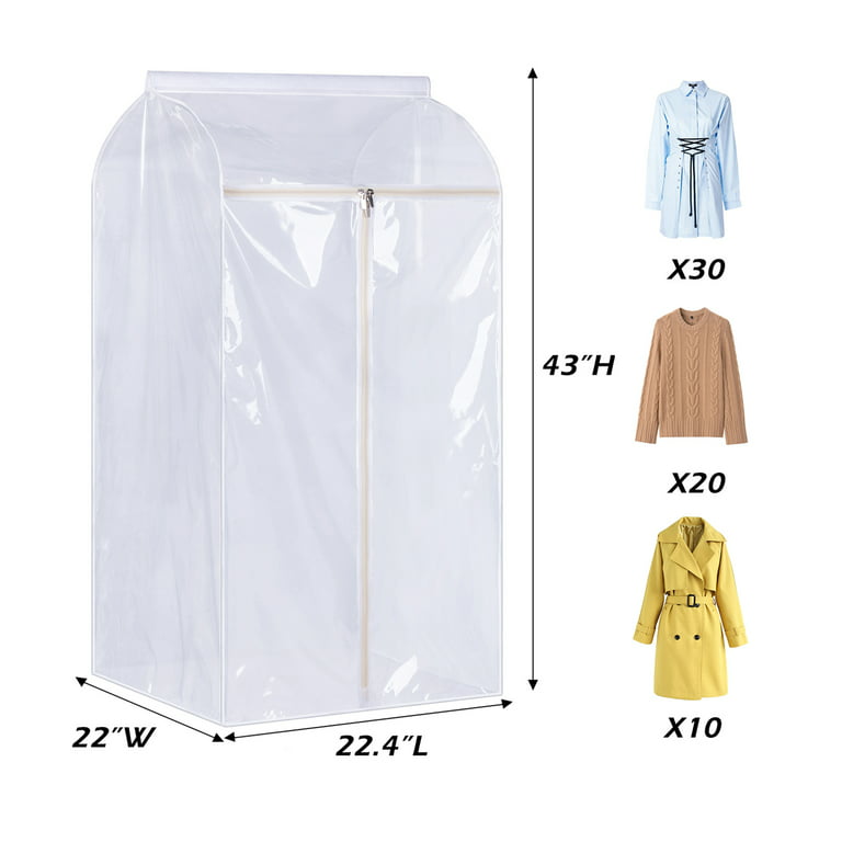 43 Hanging Garment Bags for Closet Storage Large Clear Window - Closet  Organizers, Facebook Marketplace