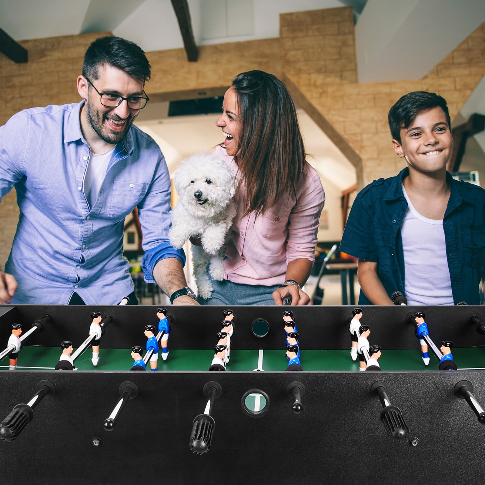 golytefs Competition Sized Foosball Desk Wear Resist Manual Football Playing Table Reusable for Friends And Family Playing