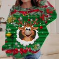 thumbnail image 2 of WAVSUF Fleece Christmas Sweatshirt for Girls Long Sleeve Soft Comfort Crew Neck Fall Winter Warm Casual Top 5, 2 of 4