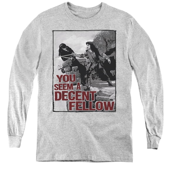 Princess Bride Fellow Youth Long Sleeve T-Shirt Tee Athletic Heather