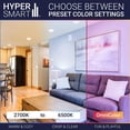 thumbnail image 6 of Hyperikon Smart LED Recessed Lighting 4 Inch 10W, Color Changing WiFi Downlight, Retrofit Can Lights, Alexa Google Home Compatible, Dimmable Multicolor Ceiling Light, 2 Pack, 6 of 8