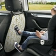 thumbnail image 5 of White And Gold Geometry A Mats Back Seat Protectors, Car Seat Protector Vehicle Organizers Waterproof Cover Back Seat Cover for Kids with 3 Storage Pockets 2 Pack, 5 of 5