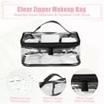 thumbnail image 4 of Unique Bargains 2pcs Clear Makeup Bags Waterproof Cosmetic Bags for Travel Zipper Makeup Pouch for Women Black, 4 of 7