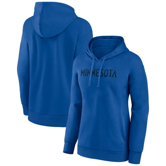 Women's Blue Minnesota Timberwolves Wordmark Alt Pullover Hoodie