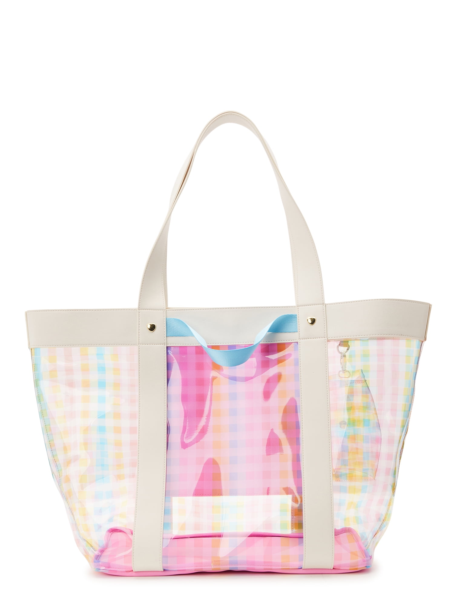 Large Clear-Duffle-Bag Hologram PVC Weekender Womens Weekend Bag